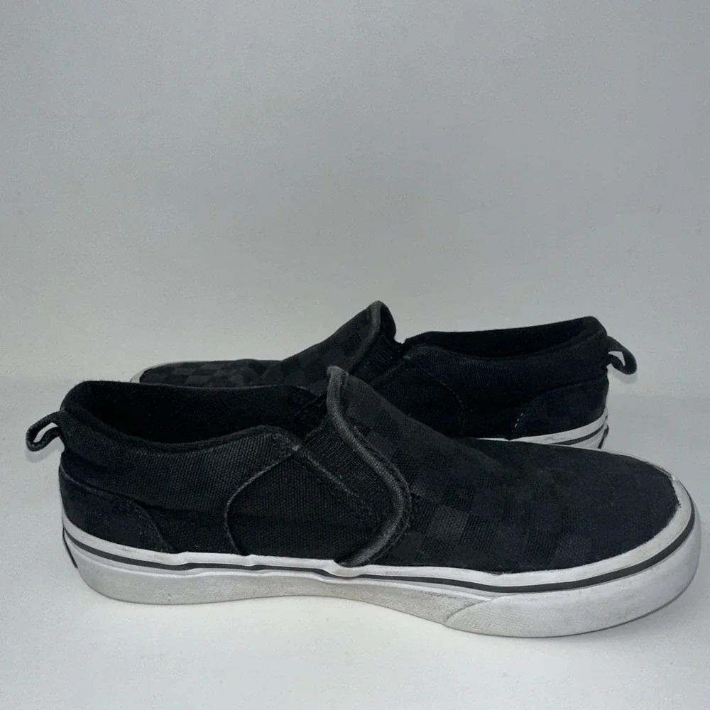 Vans Classic Black Checkerboard Slip Ons‎ Kids Size 1